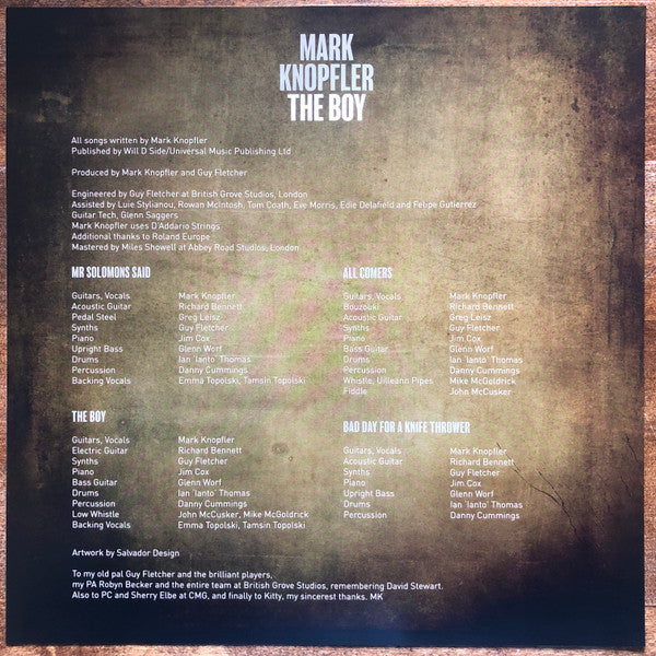 Mark Knopfler : The Boy (12", EP, RSD)