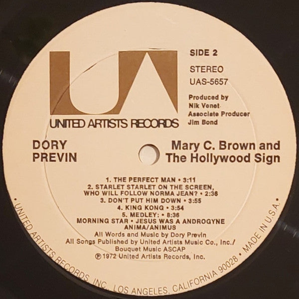 Dory Previn : Mary C. Brown And The Hollywood Sign (LP, Album, All)