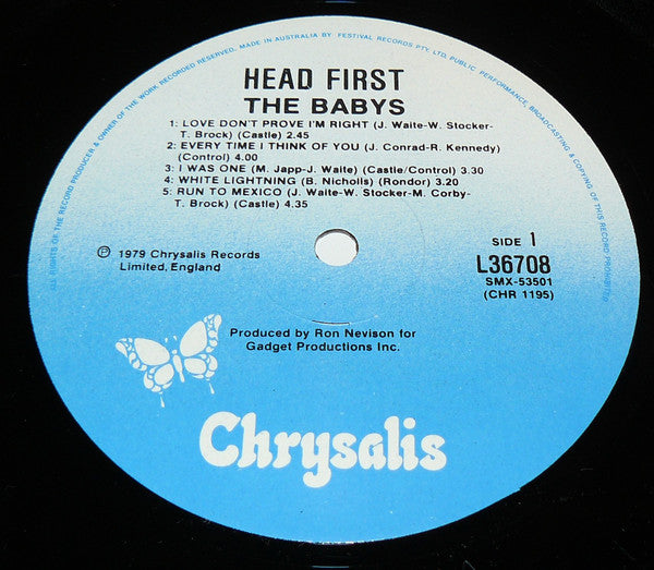 The Babys : Head First (LP, Album)