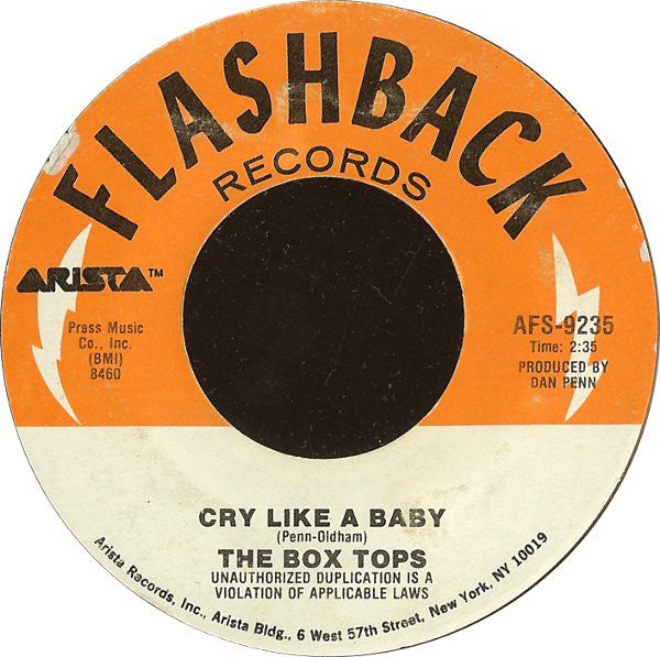 Box Tops : Cry Like A Baby / Soul Deep (7", Single, RE)