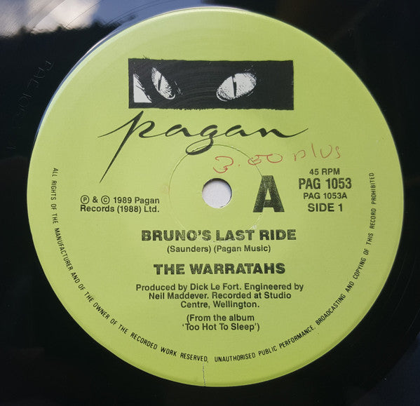 The Warratahs : Bruno&#39;s Last Ride (7&quot;, Single)