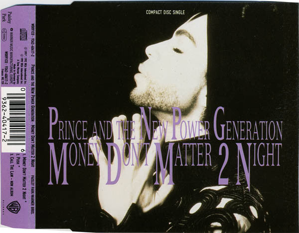 Prince And The New Power Generation : Money Don&#39;t Matter 2 Night (CD, Single)