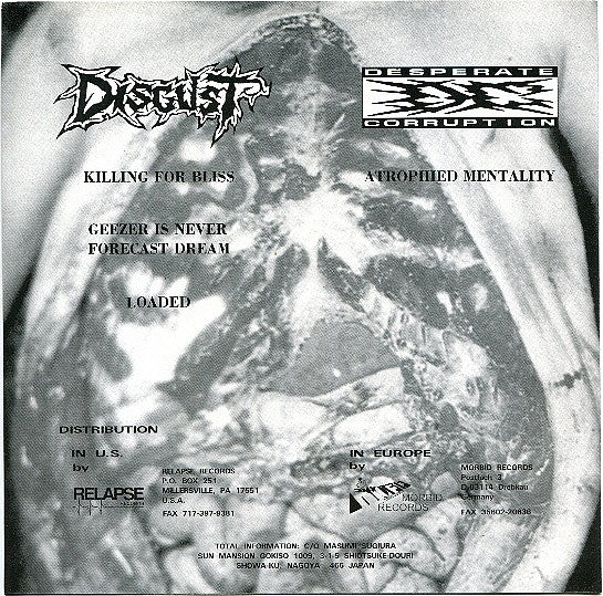 Disgust (3) / Desperate Corruption : Disgust / Desperate Corruption (7", EP)