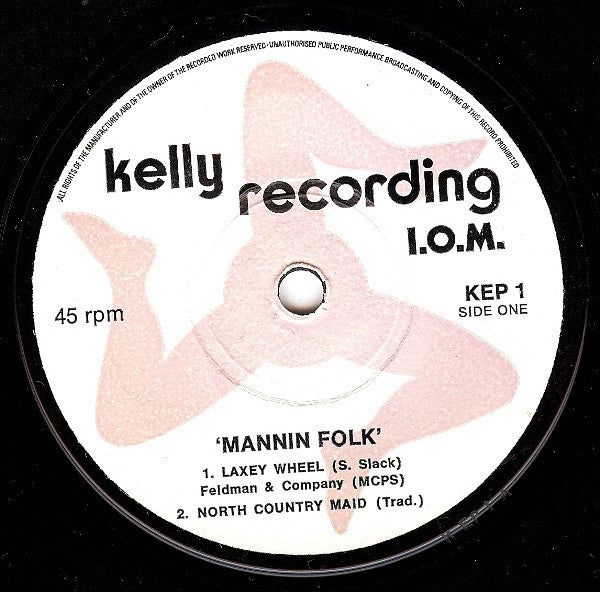 The Mannin Folk : Mannin Folk Sing (7", EP, Whi)