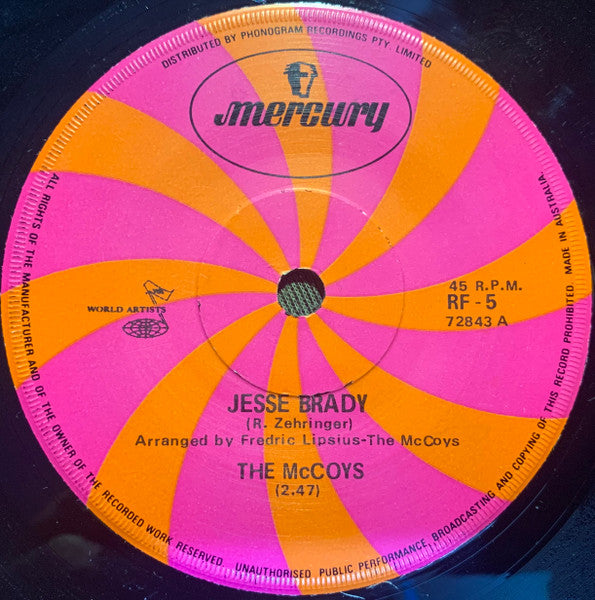 The Mc Coys* : Jesse Brady / Resurrection (7", Single)