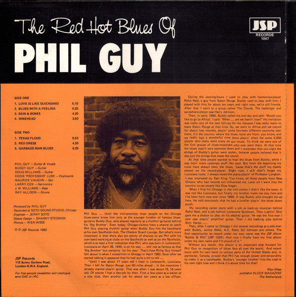 Phil Guy Featuring Buddy Guy : The Red Hot Blues Of Phil Guy (LP, Album)