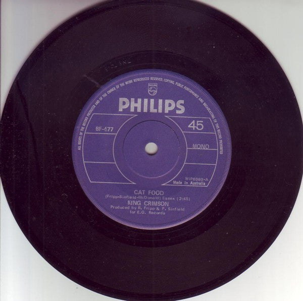King Crimson : Cat Food / Groon (7", Single, Mono)