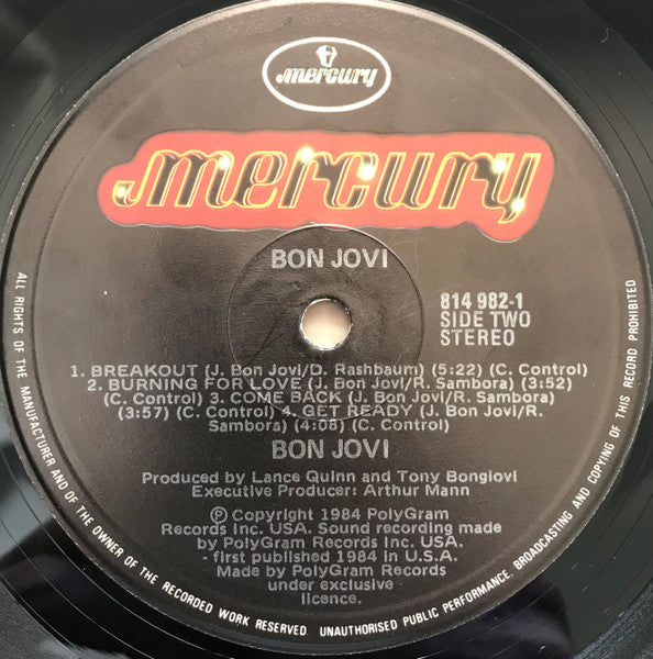 Bon Jovi : Bon Jovi (LP, Album)