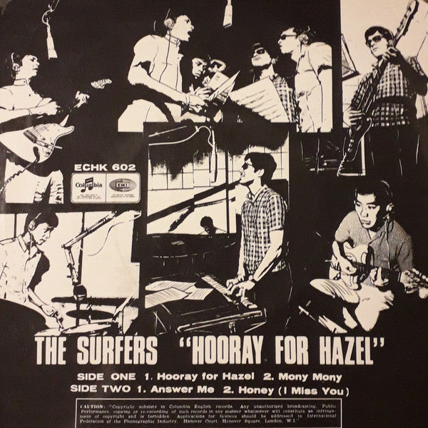 The Surfers (5) : Hooray For Hazel (7", EP)