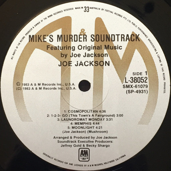 Joe Jackson : Mike's Murder - The Motion Picture Soundtrack (LP, Album)