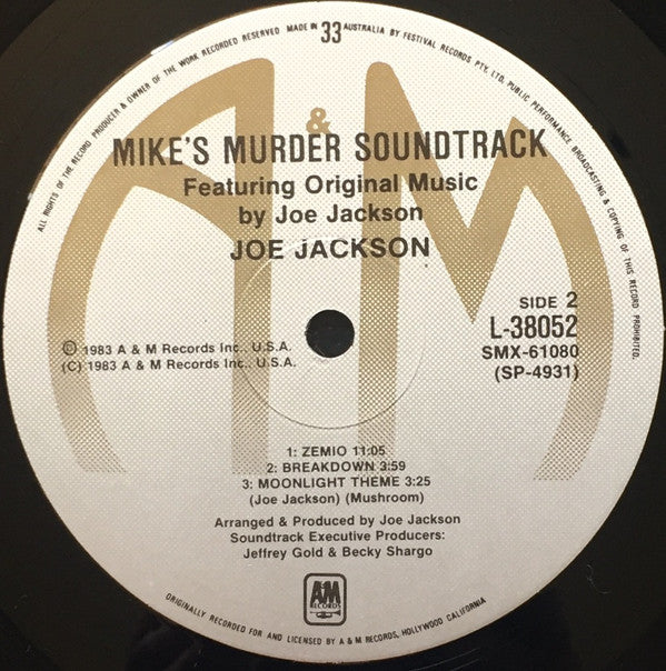 Joe Jackson : Mike's Murder - The Motion Picture Soundtrack (LP, Album)