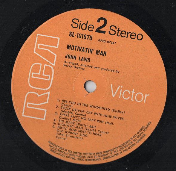 John Laws (3) : Motivatin' Man (LP, Album)