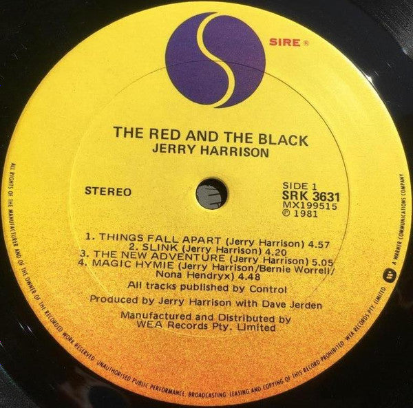 Jerry Harrison : The Red And The Black (LP, Album)