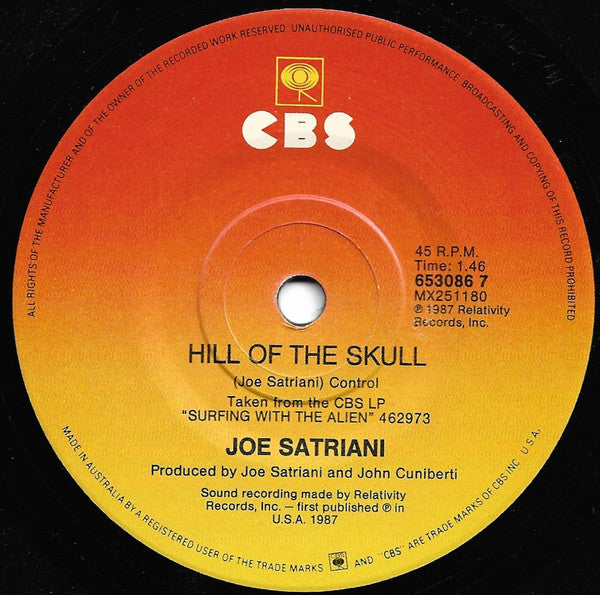 Joe Satriani : Always With Me, Always With You (7", Single)