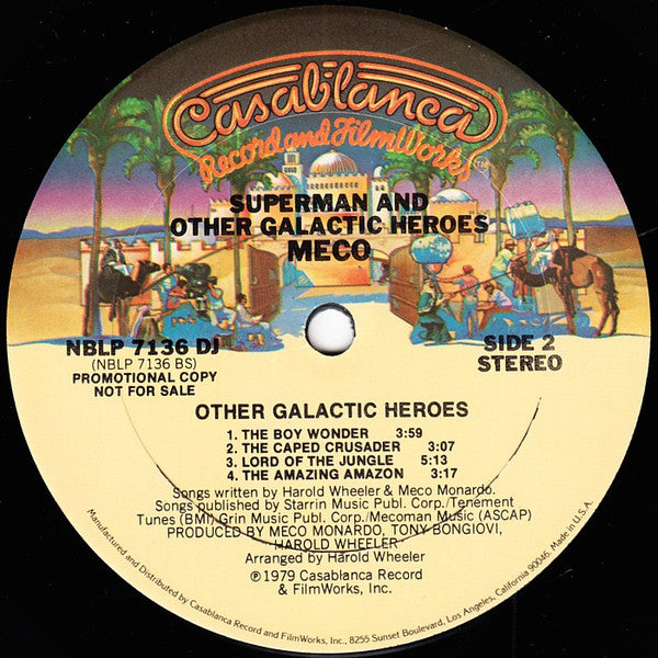 Meco Monardo : Superman And Other Galactic Heroes (LP, Album, Promo, Ter)