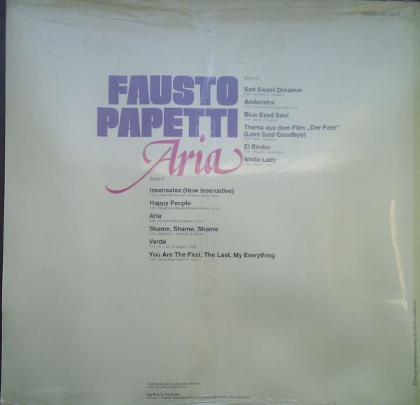 Fausto Papetti : Aria (LP, Album)