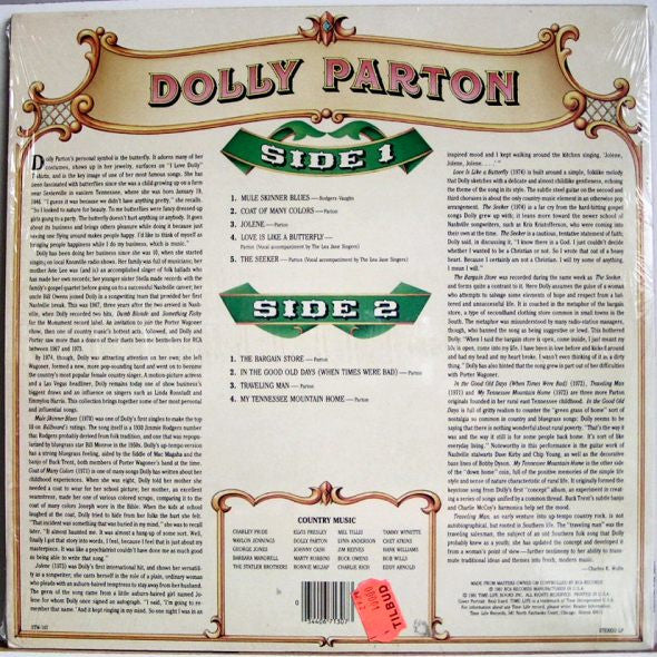 Dolly Parton : Country Music (LP, Comp, Bar)