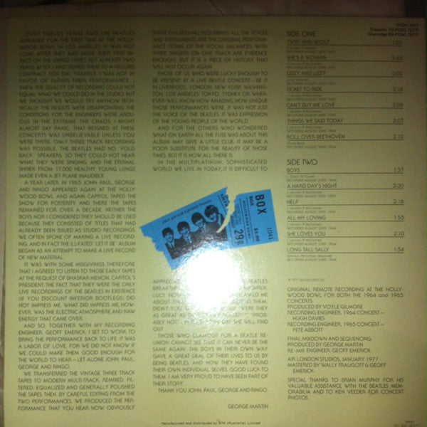 The Beatles : The Beatles At The Hollywood Bowl (LP, Album)