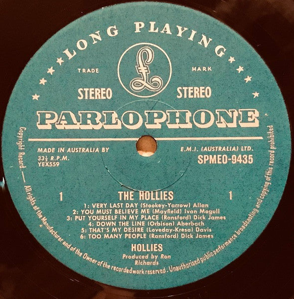 The Hollies : Hollies (LP, Album, RE)