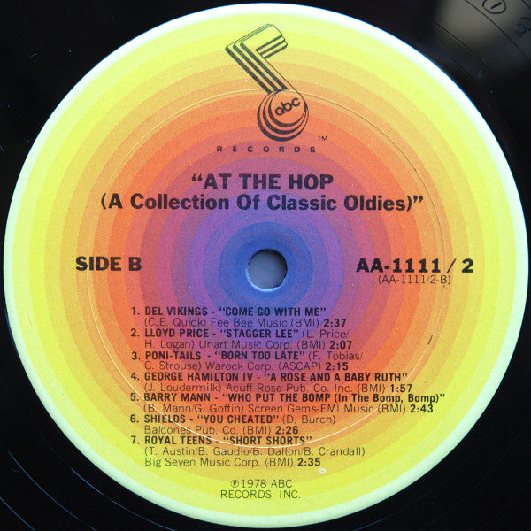 Various : At The Hop (A Collection Of Classic Oldies) (2xLP, Comp, Mono, San)