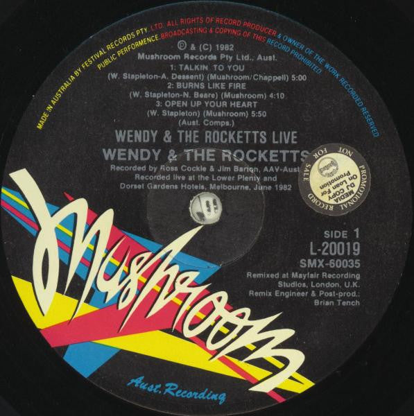 Wendy & The Rocketts : Wendy & The Rocketts Live (12", MiniAlbum)