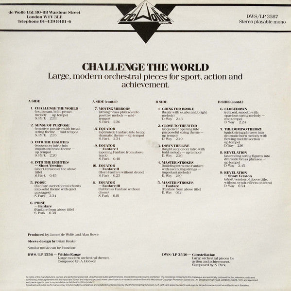 Simon Park / Darryl Way : Challenge The World (LP)