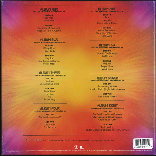 The Jimi Hendrix Experience : Winterland (Box, Ltd, Num + 8xLP, Album + CD, Album, RE)