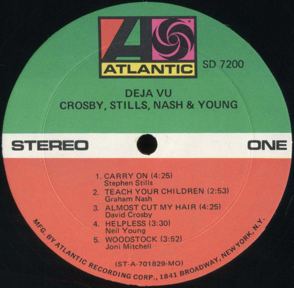 Crosby, Stills, Nash & Young : Déjà Vu (LP, Album, MO )