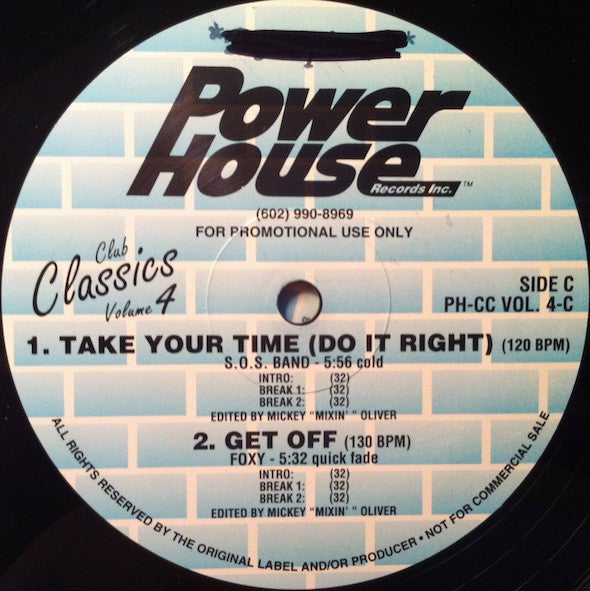Various : Club Classics Volume 4 (2x12", Comp, Promo)