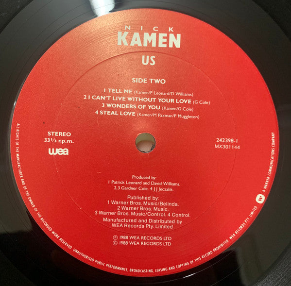 Nick Kamen : Us (LP, Album)