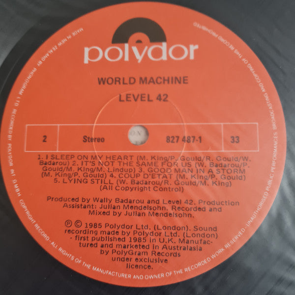 Level 42 : World Machine (LP, Album)