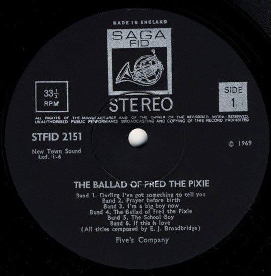 Five's Company : The Ballad Of Fred The Pixie (LP, Album)