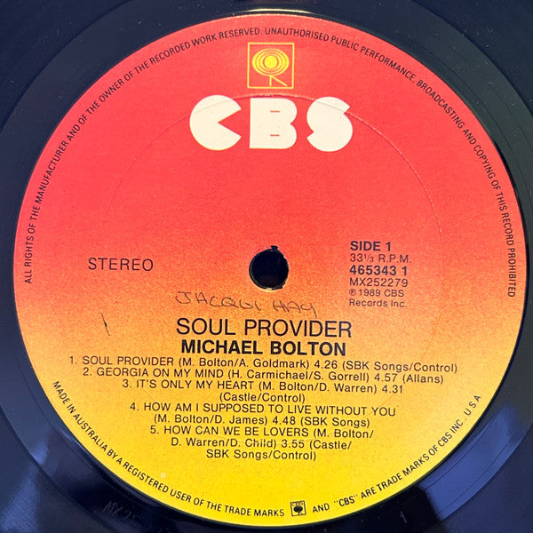 Michael Bolton : Soul Provider (LP)