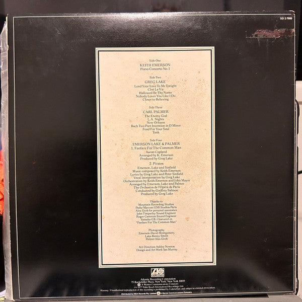 Emerson, Lake & Palmer : Works (Volume 1) (2xLP, Album)