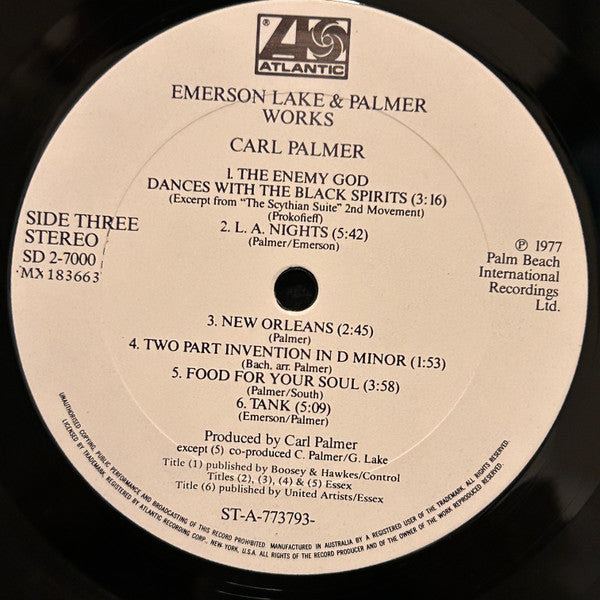 Emerson, Lake & Palmer : Works (Volume 1) (2xLP, Album)