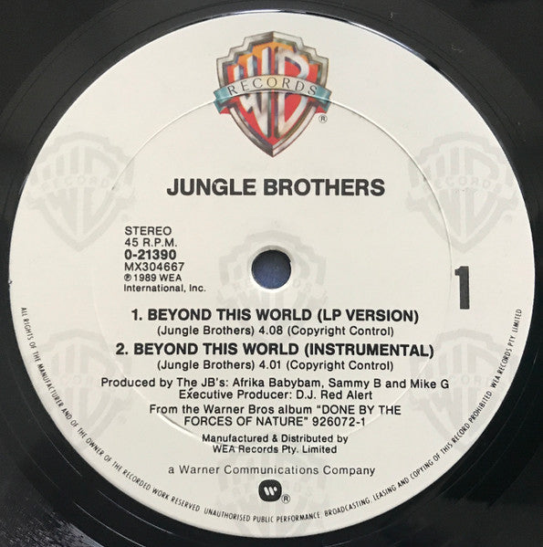 Jungle Brothers : Beyond This World (12", Maxi)