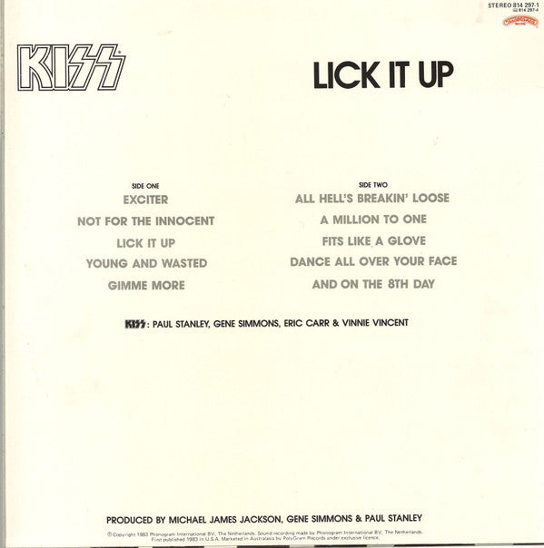 Kiss : Lick It Up (LP, Album)