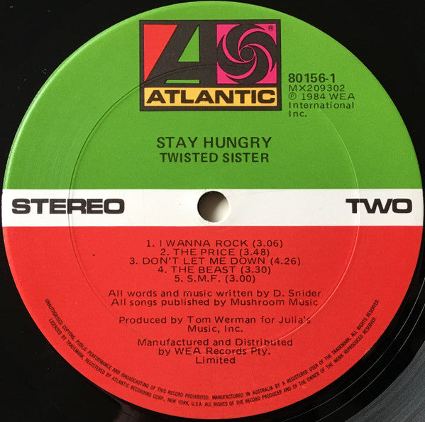 Twisted Sister : Stay Hungry (LP, Album)