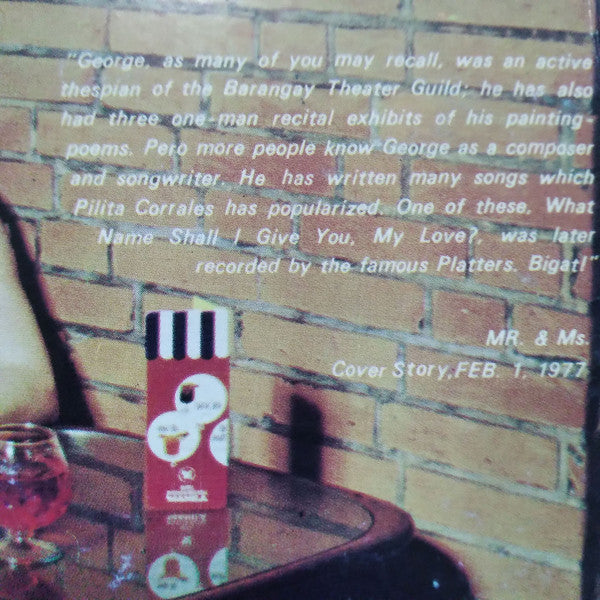 Pilita Corrales* : Pilita Sings George (LP, Album)