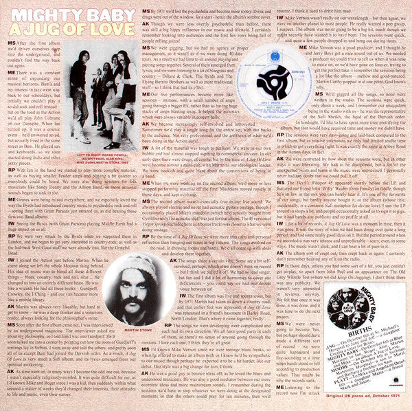 Mighty Baby : A Jug Of Love (LP, Album, RE, Gat)