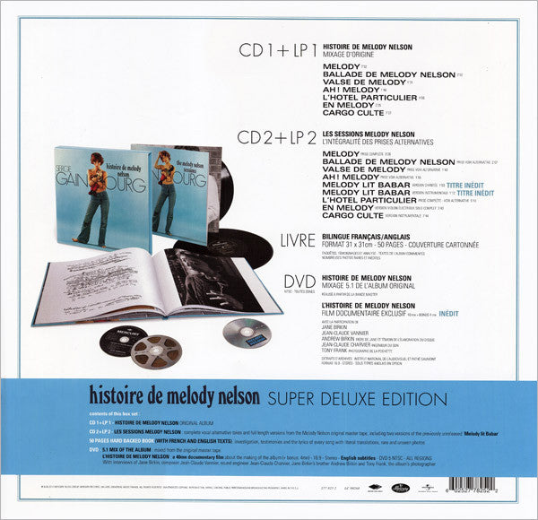 Serge Gainsbourg : Histoire De Melody Nelson (Box, Ltd + CD, Album, RE, RM + CD, RM + LP, Album,)