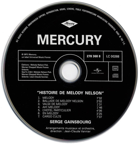 Serge Gainsbourg : Histoire De Melody Nelson (Box, Ltd + CD, Album, RE, RM + CD, RM + LP, Album,)