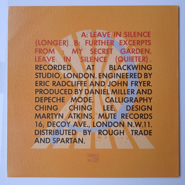 Depeche Mode : Leave In Silence (12", Single, RP, Tex)