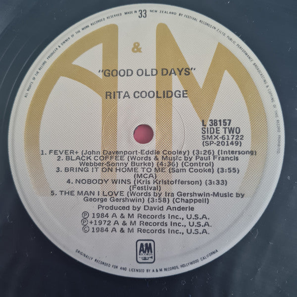 Rita Coolidge : Good Old Days (LP, Album)