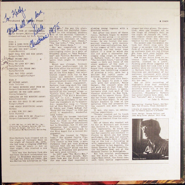 Barbara Cook : Barbara Cook At Carnegie Hall (LP)