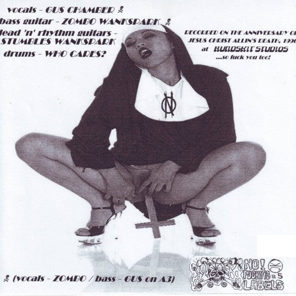 Gus Chamber And The Ruptured Wank Sparks* : GG. Allin = God (7", EP, Ltd)