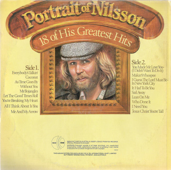 Harry Nilsson : Portrait Of Nilsson-18 Of His Greatest Hits (LP, Comp, Ltd)