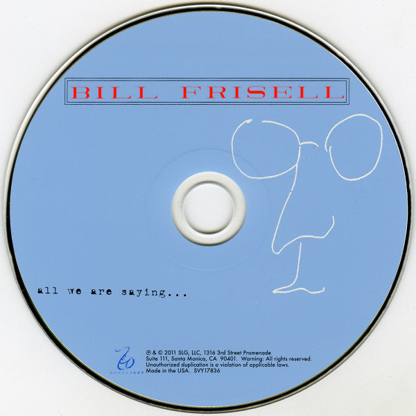 Bill Frisell : All We Are Saying... (CD, Album, Dig)