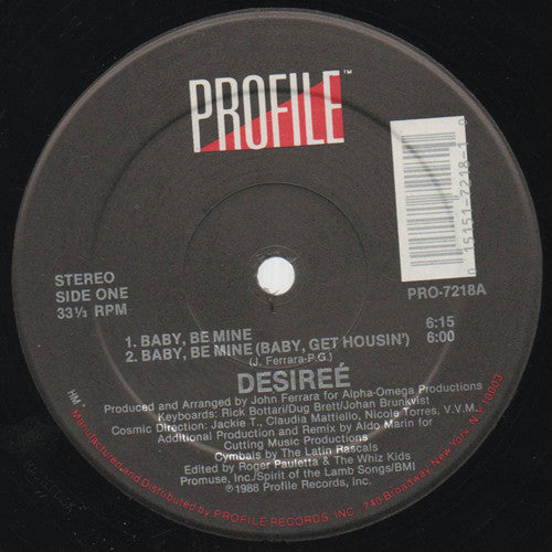 Desireé (2) : Baby, Be Mine (12")