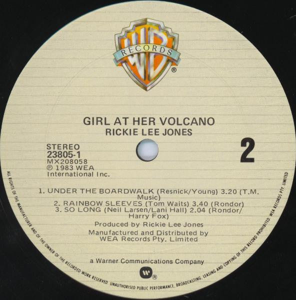 Rickie Lee Jones : Girl At Her Volcano (12", Album, EP)